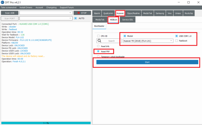 FLA-AL10 Frp Reset