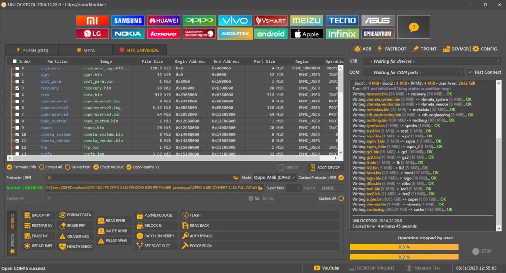 OPPO A16K Dead Boot File