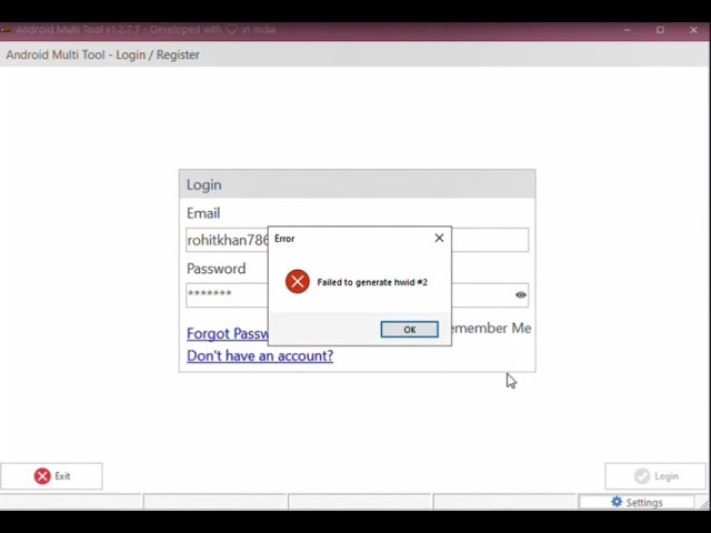 Failed to generate hwid