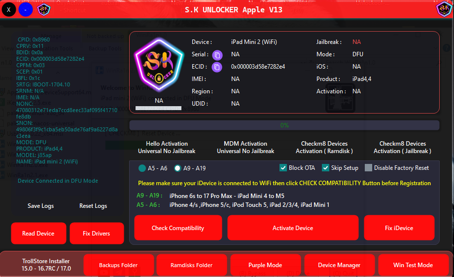 SK.Unlocker Activation
